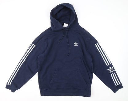 Mens UK Size M adidas Blue Pullover Hoodie