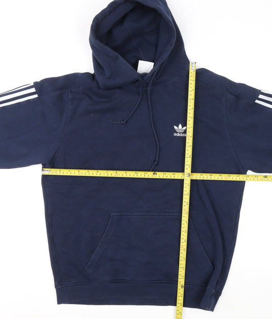 Mens UK Size M adidas Blue Pullover Hoodie