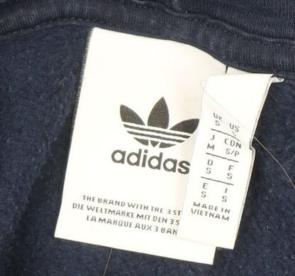 Mens UK Size M adidas Blue Pullover Hoodie