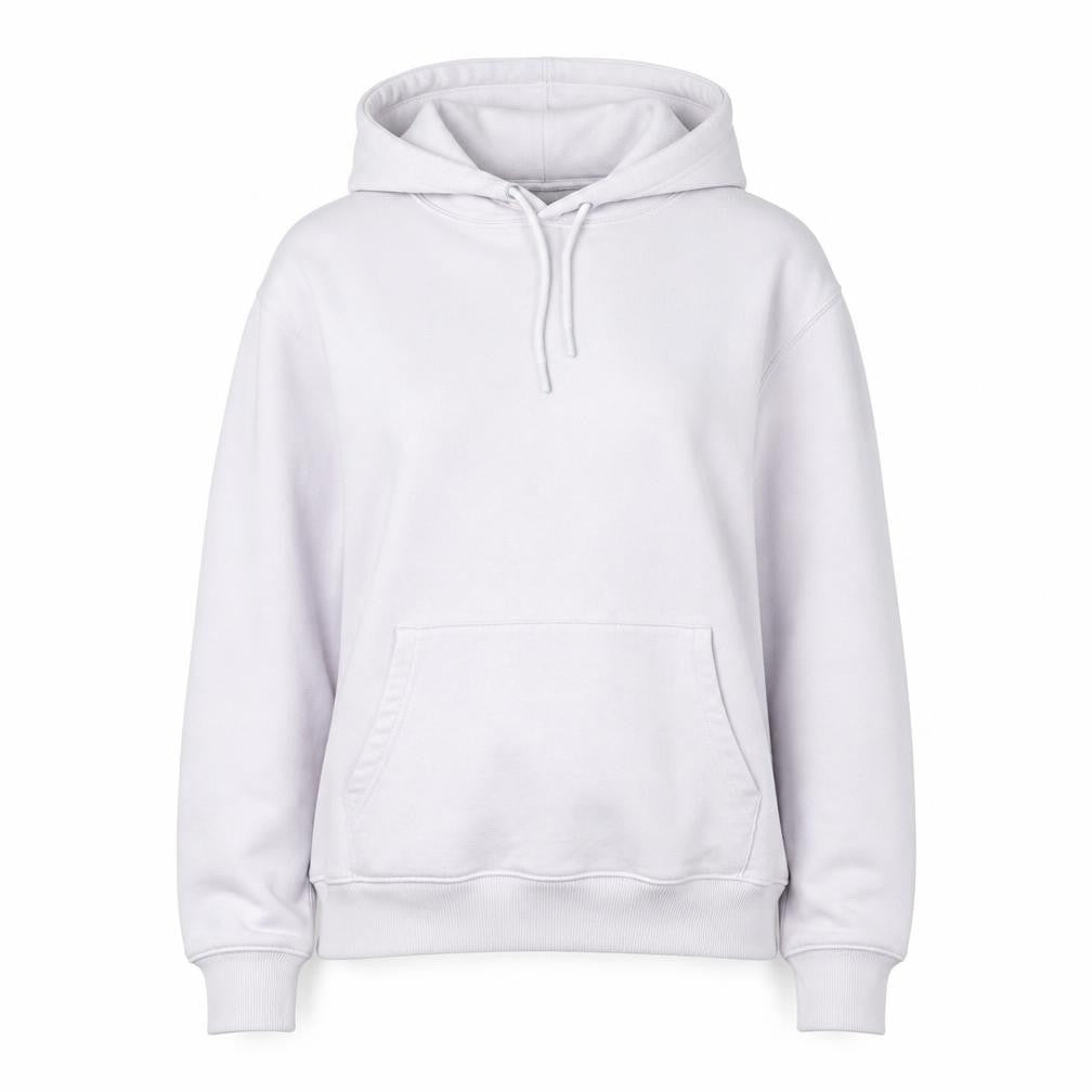 Front view of Topman unisex adults lilac pullover hoodie m cotton blend