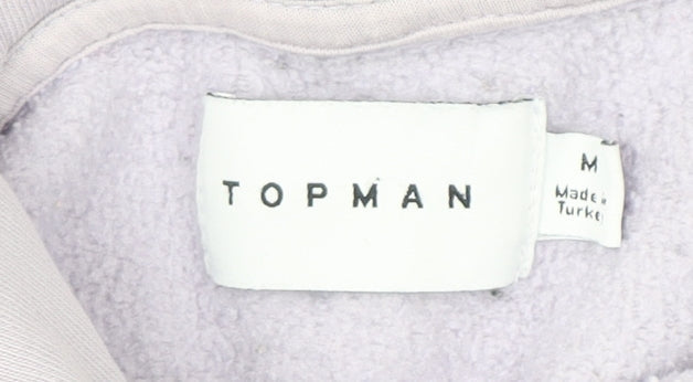Unisex Adults UK Size M Topman Purple Pullover Hoodie