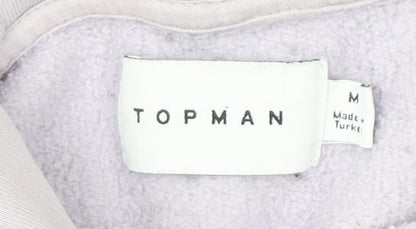 Unisex Adults UK Size M Topman Purple Pullover Hoodie