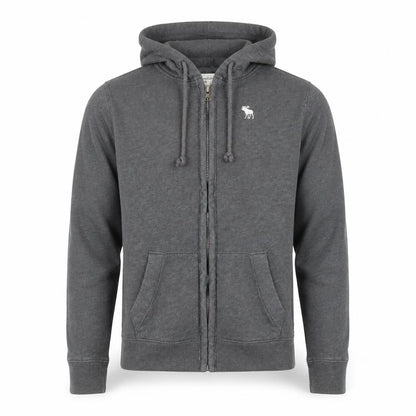 Mens UK Size S Abercrombie & Fitch Grey Full Zip Hoodie