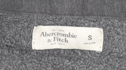 Mens UK Size S Abercrombie & Fitch Grey Full Zip Hoodie