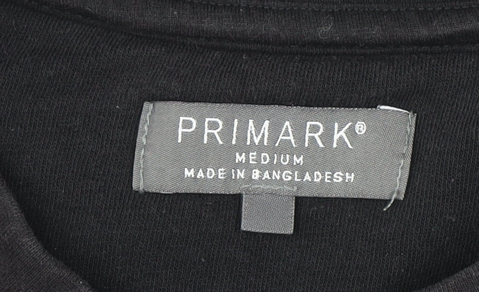 Mens UK Size M Primark Black Pullover Sweatshirt