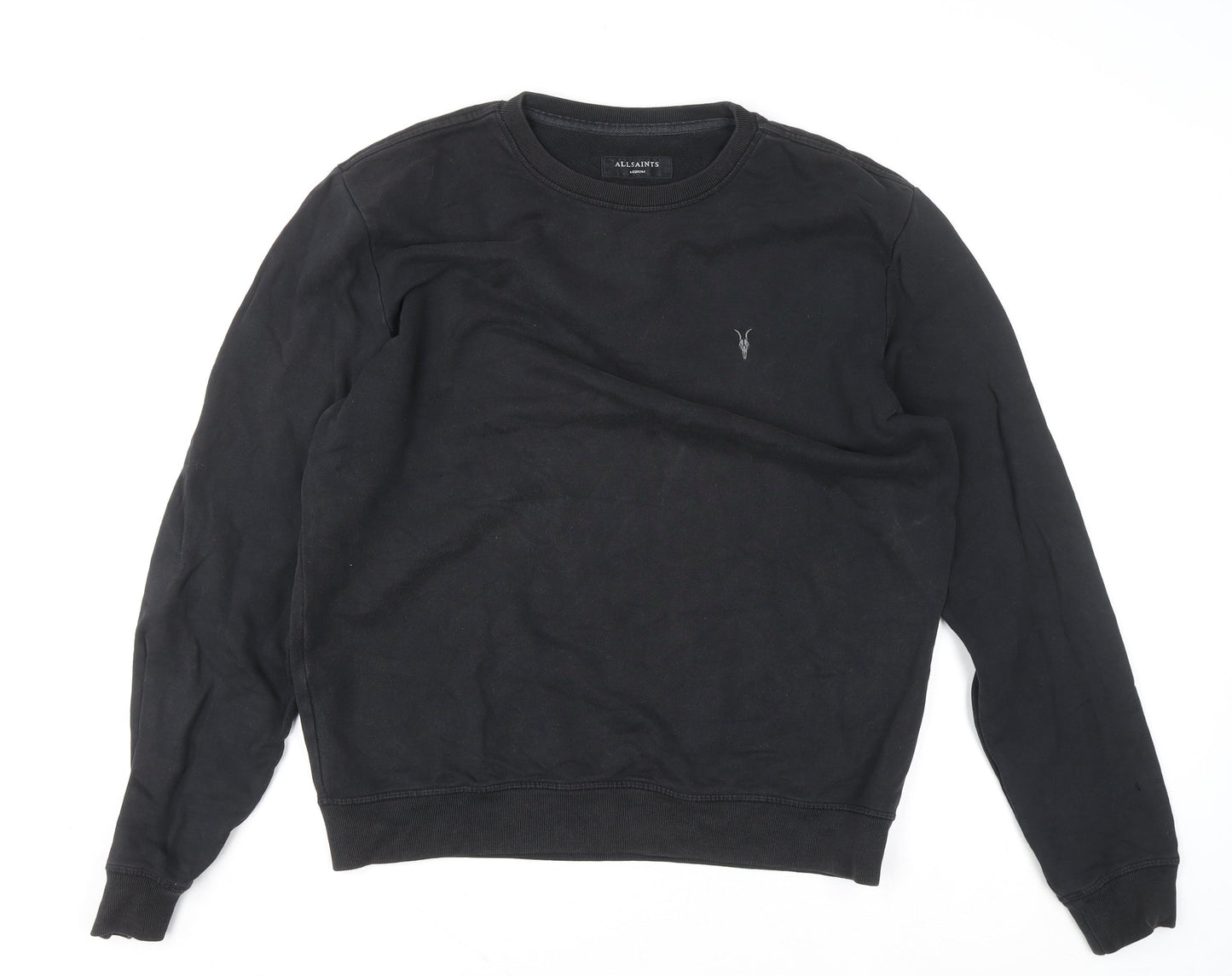Mens UK Size M AllSaints Black Pullover Sweatshirt