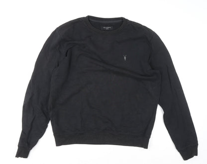 Mens UK Size M AllSaints Black Pullover Sweatshirt
