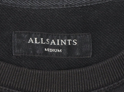 Mens UK Size M AllSaints Black Pullover Sweatshirt