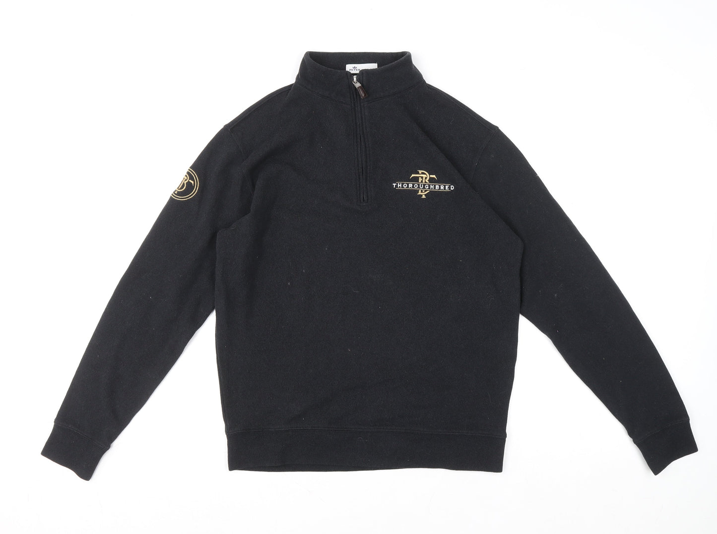 Mens UK Size S Peter Millar Black Pullover Sweatshirt