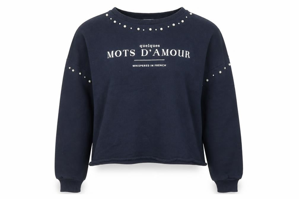 Womens UK Size M River Island Blue Pullover Sweatshirt