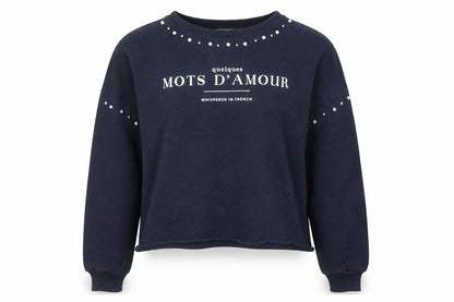 Womens UK Size M River Island Blue Pullover Sweatshirt