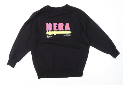 Mens UK Size S Hera Black Pullover Sweatshirt