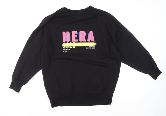 Mens UK Size S Hera Black Pullover Sweatshirt