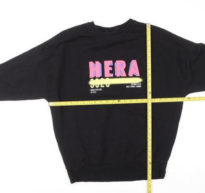Mens UK Size S Hera Black Pullover Sweatshirt