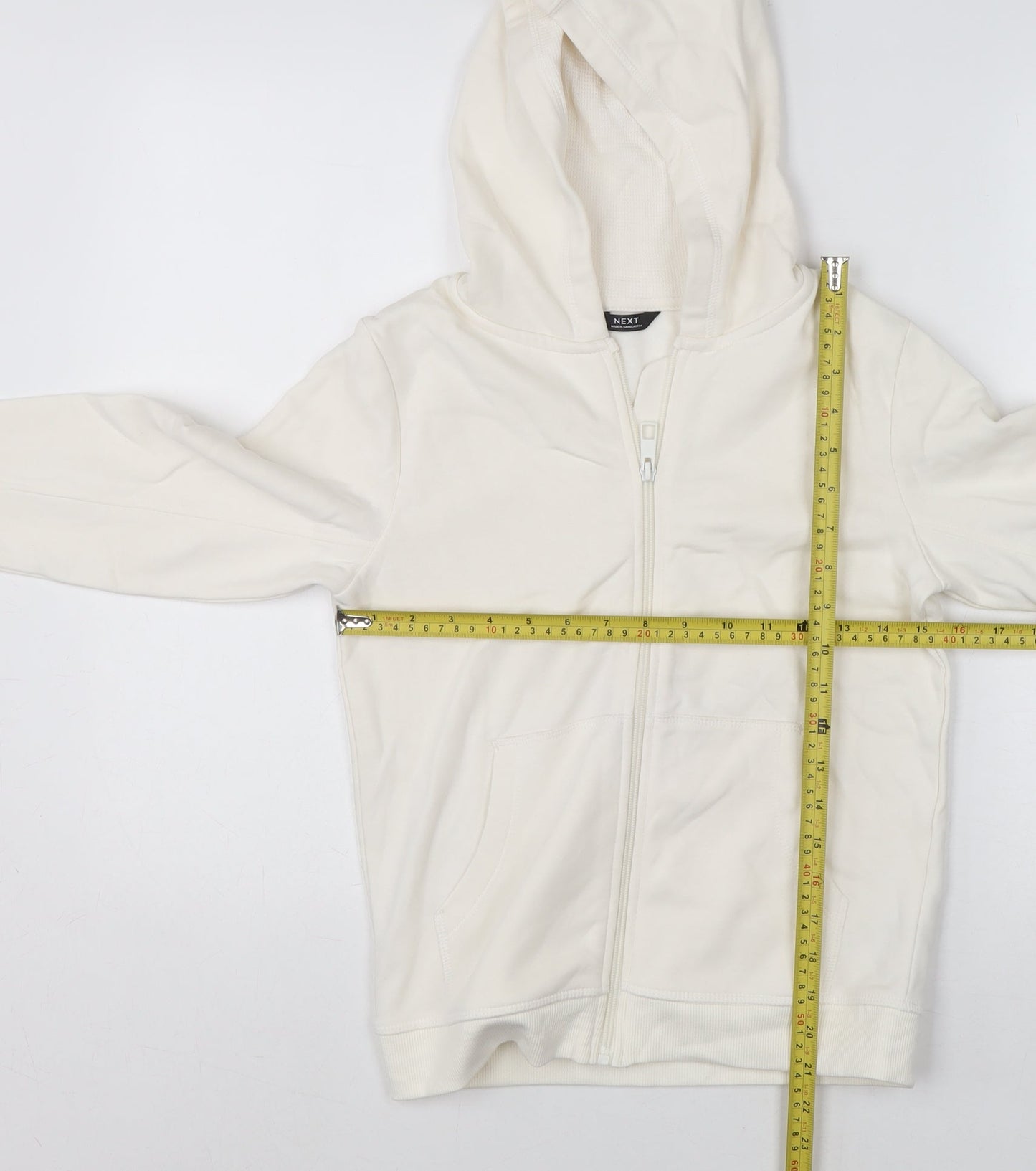 Girls UK Size 9 Years NEXT Ivory Full Zip Hoodie