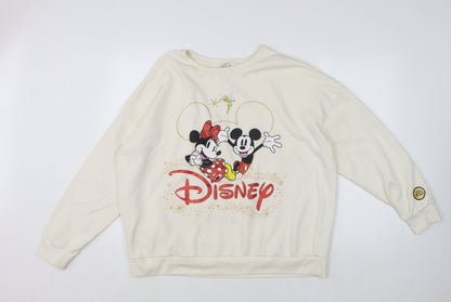 Womens UK Size L Disney Ivory Pullover Sweatshirt