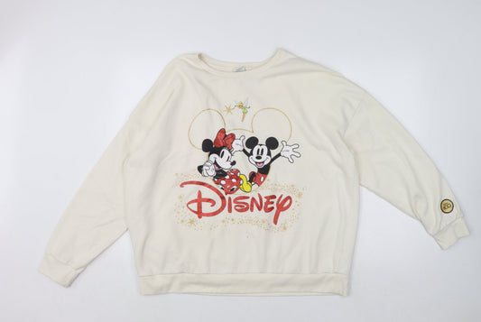 Womens UK Size L Disney Ivory Pullover Sweatshirt