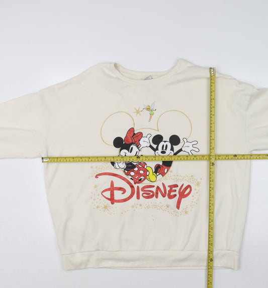 Womens UK Size L Disney Ivory Pullover Sweatshirt