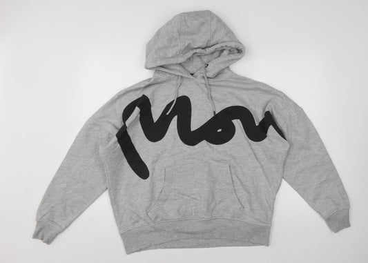 Womens UK Size 12 Money Grey Pullover Hoodie