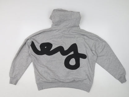 Womens UK Size 12 Money Grey Pullover Hoodie