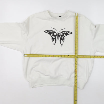 Womens UK Size 8 H&M White Pullover Sweatshirt