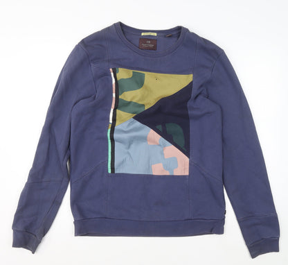 Mens UK Size XL Scotch & Soda Blue Pullover Sweatshirt