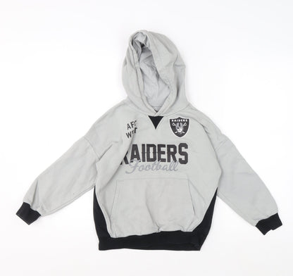 Boys UK Size 7-8 Years Marks and Spencer Grey Pullover Hoodie