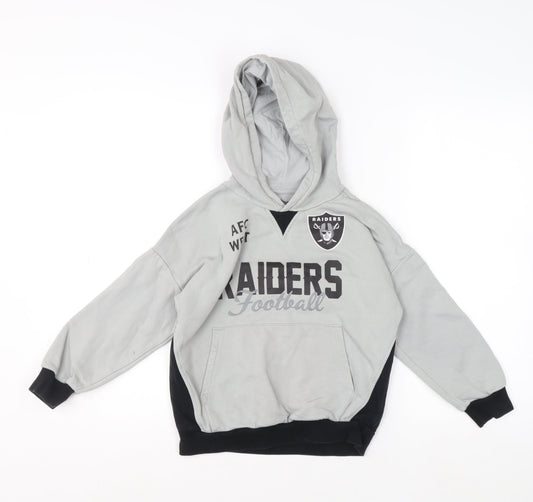 Boys UK Size 7-8 Years Marks and Spencer Grey Pullover Hoodie
