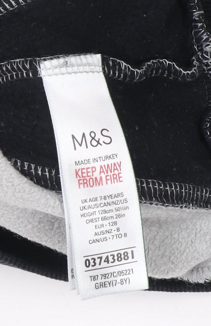 Boys UK Size 7-8 Years Marks and Spencer Grey Pullover Hoodie