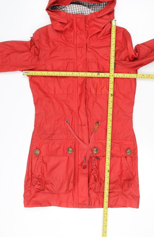 Womens UK Size XS Bench Red Parka Coat
