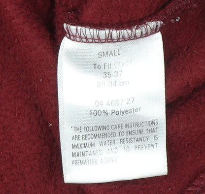 Mens UK Size S Peter Storm Red Full Zip Sweatshirt