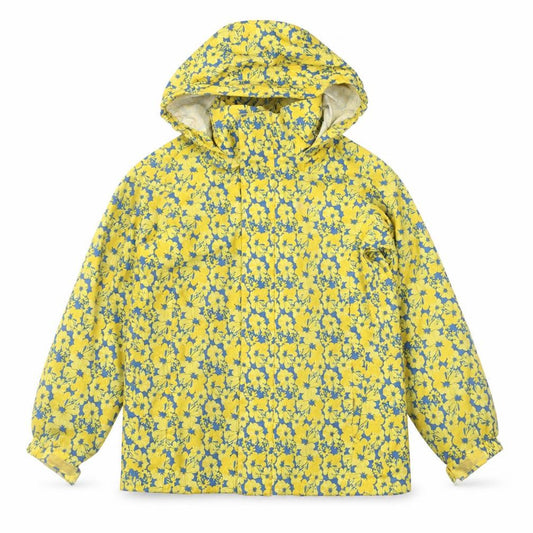 Regatta Girls Yellow Floral Waterproof Hooded Rain Coat 7-8 Years
