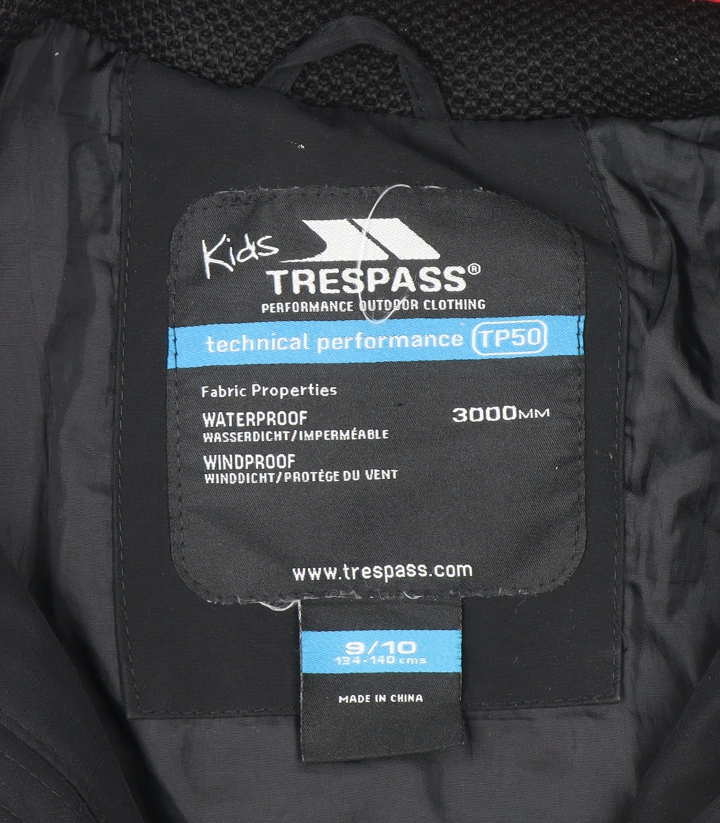 Boys UK Size 9-10 Years Trespass Black Puffer Jacket