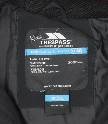 Boys UK Size 9-10 Years Trespass Black Puffer Jacket