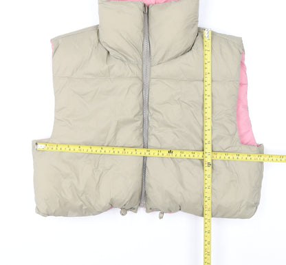 Womens UK Size 14 Zara Beige Puffer Jacket