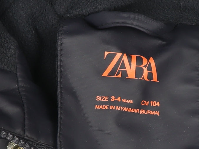 Boys UK Size 3-4 Years Zara Blue Rain Coat