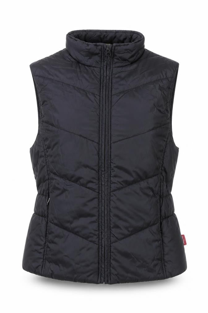 Womens UK Size 8 DECATHLON Black Puffer Jacket