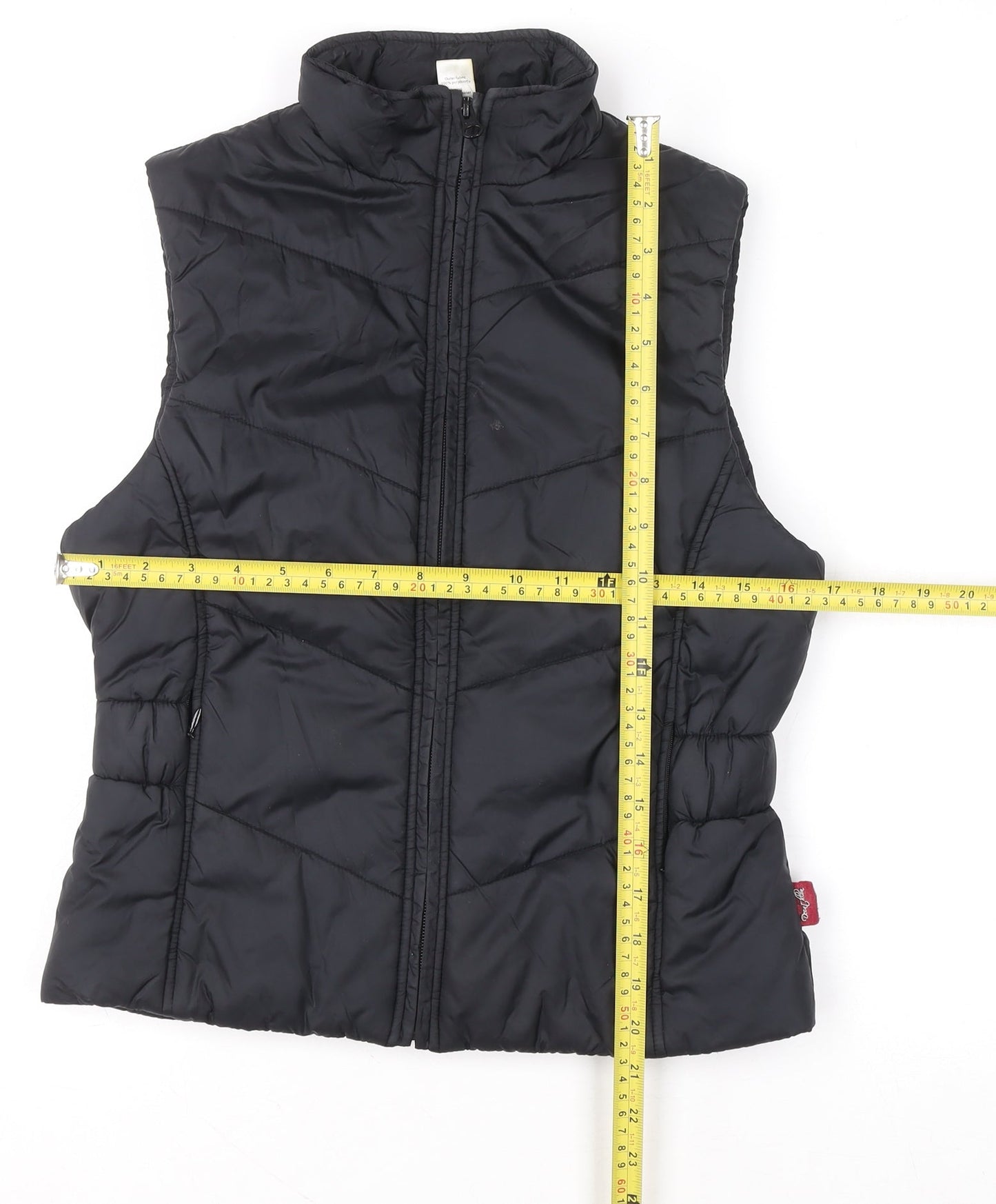 Womens UK Size 8 DECATHLON Black Puffer Jacket