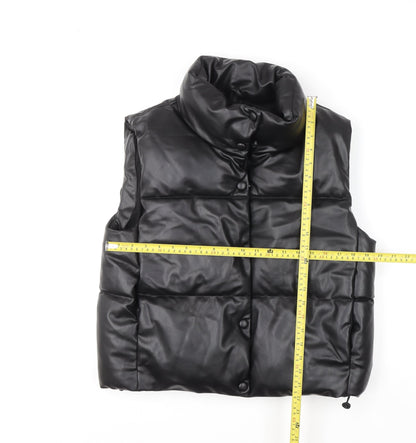 Womens UK Size L Zara Black Puffer Jacket