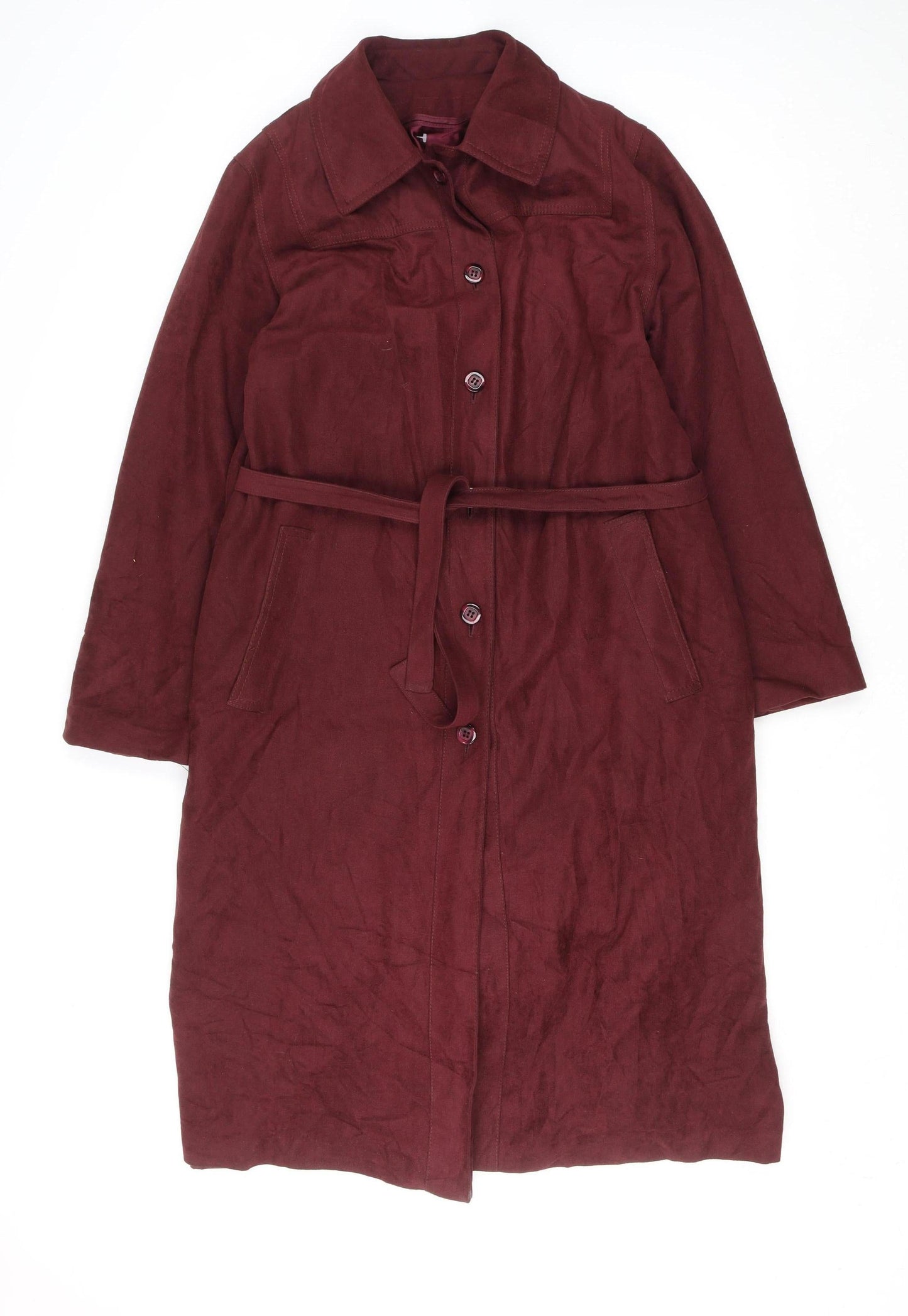Womens UK Size 12 Forecaster of Boston Red Overcoat