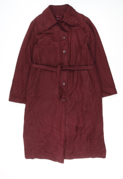 Womens UK Size 12 Forecaster of Boston Red Overcoat