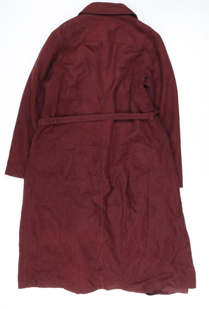 Womens UK Size 12 Forecaster of Boston Red Overcoat