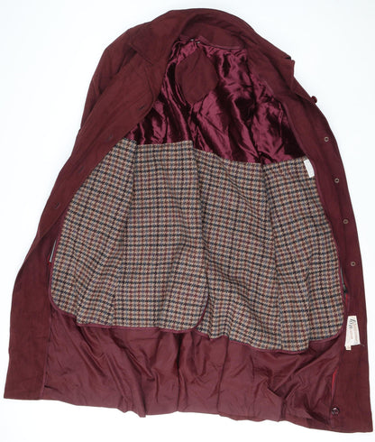 Womens UK Size 12 Forecaster of Boston Red Overcoat