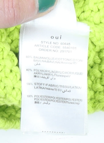 Womens UK Size 14 Oui Green Pullover Jumper