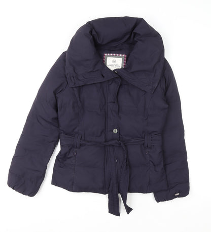 Womens UK Size S TIMEOUT BRAND Purple Puffer Jacket
