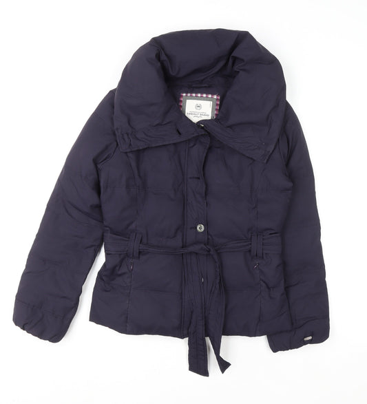 Womens UK Size S TIMEOUT BRAND Purple Puffer Jacket