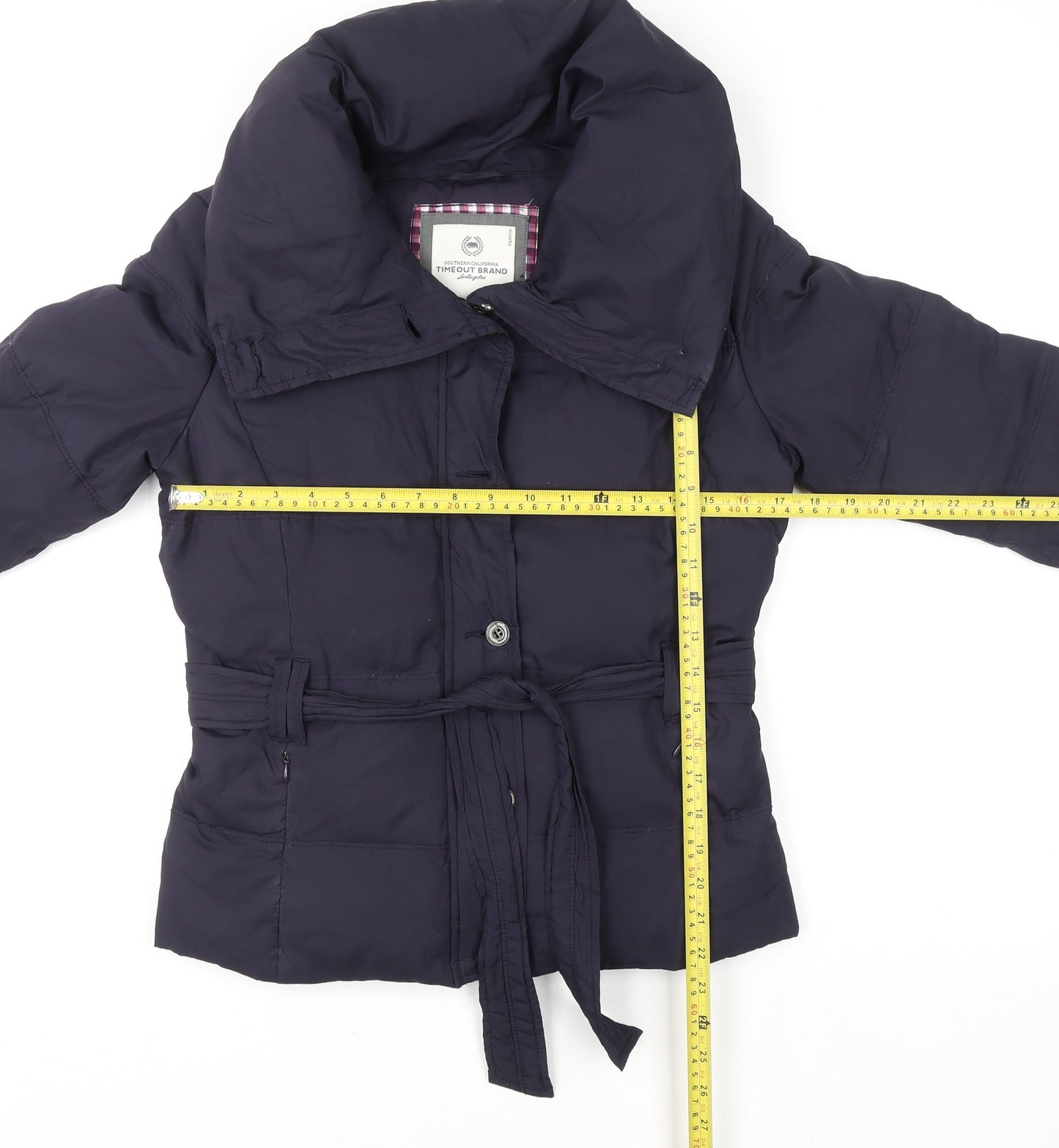 Womens UK Size S TIMEOUT BRAND Purple Puffer Jacket