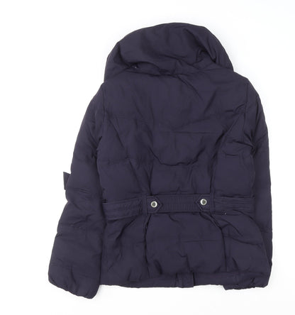 Womens UK Size S TIMEOUT BRAND Purple Puffer Jacket