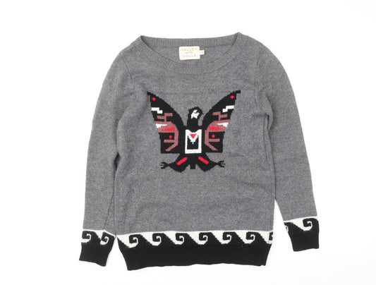Womens UK Size XS Valley of the Dolls Grey Pullover Jumper