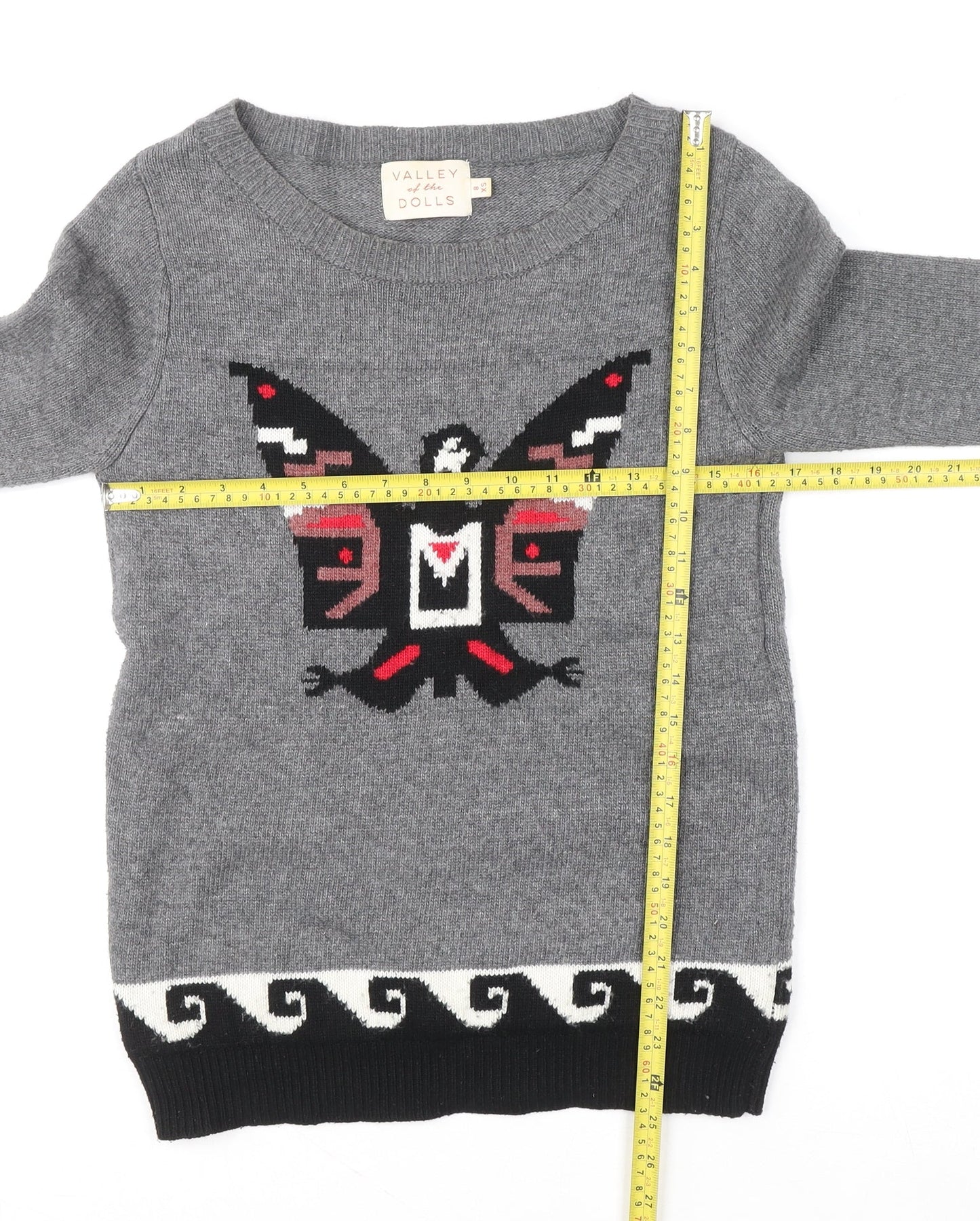 Womens UK Size XS Valley of the Dolls Grey Pullover Jumper